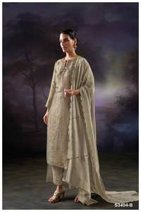 Jacquard de seda pura Salwar Kameez Catálogo completo para ropa de fiesta Ropa india y pakistaní disponible a precio mayorista - Product Image 2