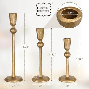 Solid Copper <b>Candle</b> <b>Holder</b> Metal Tea Light Candlestick Stand Round Shape for Hotel Table Decor Accessories - Product Image 2