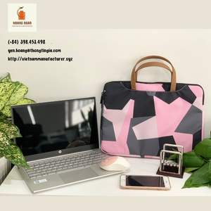 Sac d'ordinateur portable en polyester épais imperméable à motif à carreaux avec doublure résistante aux chocs - Product Image 2