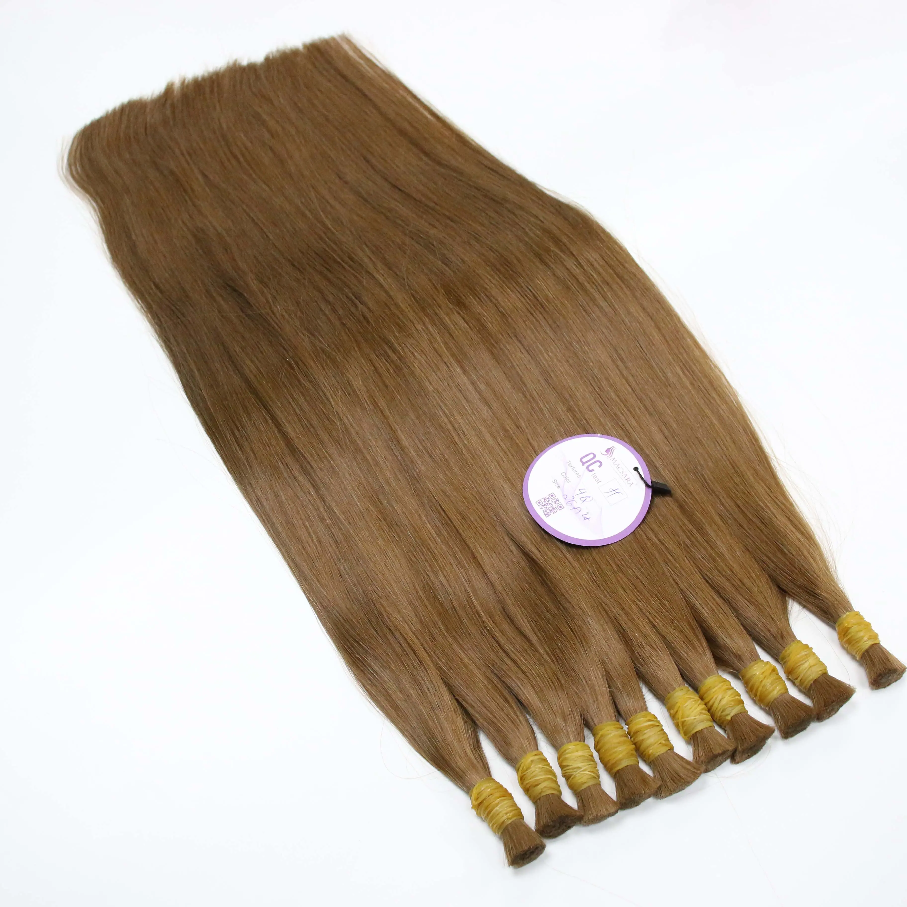 Vietnamease Straight Tape in Hair Extensions Hot Selling Cuticle Aligned Straight Bulk Straight Light Brown Color hair