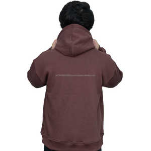 Sweat à capuche marron pour homme en coton molletonné, coupe décontractée, streetwear, prêt à être expédié, sans tarif, livraison rapide, stock local aux États-Unis - Product Image 3