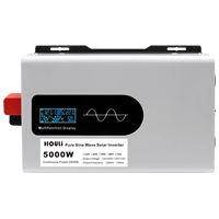 Convertisseur d'énergie à onde sinusoïdale pure HOULI 5000W 12V 24V 48V vers 110V 220V pour camping-car, camion, solaire, maison, hors réseau