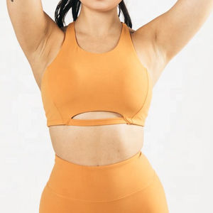 Ensemble de sport pour femmes, haut de sport respirant coupe-vent, leggings, soutien-gorge de sport taille plus, soutien moyen, design dos nu, yoga, athlétique - Product Image 6