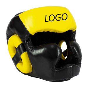 อุปกรณ์ป้องกันศีรษะสำหรับฝึกซ้อม MMA คาราเต้ เทควันโด ทำจากหนังวัวแท้ น้ำหนักเบา สำหรับการต่อสู้ ชุดป้องกันศีรษะสำหรับมวย MMA - Product Image 2