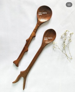Serveur à salade en bois de table Outils à salade en corne de dernière conception à prix abordable Produits d'ustensiles de cuisine Ustensiles aiguiseurs de couteaux - Product Image 3