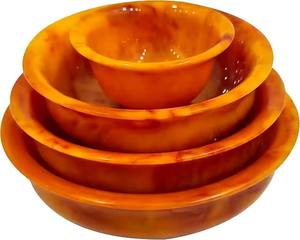 Bol alimentaire en résine blanche, disponible en plusieurs couleurs, bol décoratif pour la maison en résine, bols en résine faits à la main - Product Image 4