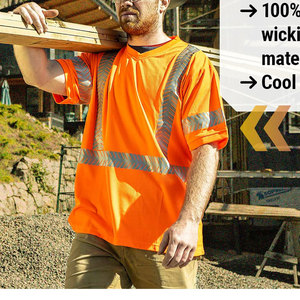 เสื้อยืดเซฟตี้ย้อมสีล้วนสำหรับผู้ชายไซส์ใหญ่พิเศษเสื้อยืดเซฟตี้ - Product Image 3