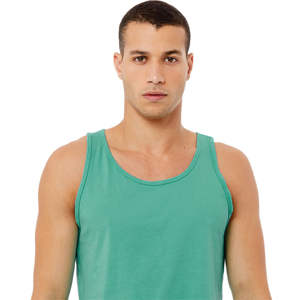 ตะเข็บด้านข้างขายปลีกพอดี100% Airlume หวีและแหวนปั่นฝ้าย32เดี่ยว4.2ออนซ์ Teal Unisex ถังเจอร์ซีย์ - Product Image 4