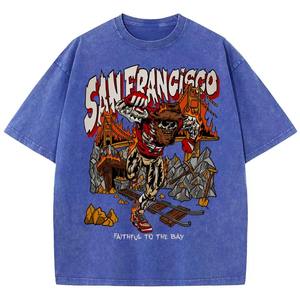 Camisetas de Manga Corta para Hombre, Corte Regular, Estilo Vintage Lavado, Algodón de Alta Calidad, Cuello Redondo, Estilo Urbano, Secado Rápido - Product Image 3