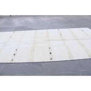 พรมวินเทจขนาด 6.2x14.6 ฟุต พรมตุรกีขนาดใหญ่ พรมขนสัตว์ลายจุดสีขาวเขียว - Product Image 2