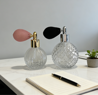 En stock 30ml 50ml 100ml Flacon de parfum rond en verre avec pompe pulvérisateur à air comprimé Atomiseur vintage Flacon de parfum rechargeable