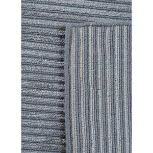 Alfombras Tejidas a Mano de Lana y Viscosa en Gris Base y Patrón de Rayas Negras Hwv-2000 para Uso Doméstico - Product Image 5