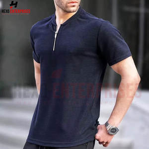 High Quality Half Zipper <b>Shirt</b> Custom Cotton Polyester Half Zipper <b>Shirt</b> Designs Digital Printing <b>Men</b> Half Zipper <b>Shirt</b> - Product Image 2