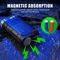 Lampe torche super brillante, lampe torche puissante, lampe torche LED de poche, lampe torche LED COB rechargeable magnétique, mini lampe torche porte-clés EDC