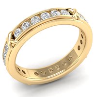 REYES Hochwertiger 14K 18K Gelbgold Moissanit Verlobungsgeschenkring Luxus Hochzeits Designer Modeschmuck für Frauen