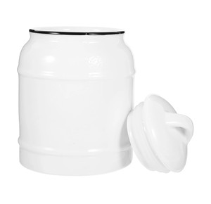 Pot de rangement en céramique haut de gamme avec couvercle, récipient hermétique pour aliments, organisateur de cuisine durable, rangement élégant pour comptoir - Product Image 1