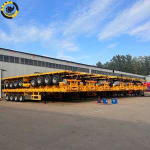 Semirremolque de Plataforma Plana de Acero Usado de 4 Ejes y 40 Pies, Capacidad de 80 Toneladas para Transporte de Contenedores - Product Image 5