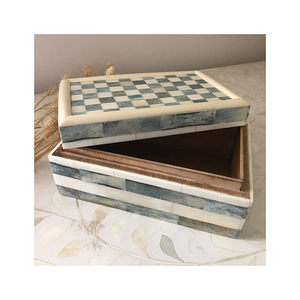 Caja de Incrustaciones de Hueso Encantadora, Caja de Almacenamiento de Joyas Cuadrada y Rectangular de Alta Calidad Hecha en India, Caja Decorativa de Incrustaciones de Hueso Hecha a Mano - Product Image 2