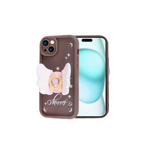 Étui en silicone personnalisé tendance rose de luxe pour iPhone 15 Plus, silicone souple avec logo, offre une protection de l'appareil photo - Product Image 3
