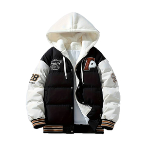 Casual transpirable con capucha Zip Up manga larga cálido cortavientos al aire libre abrigo de invierno algodón capucha Puffer abajo acolchado chaqueta acolchada - Product Image 1