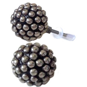 Boutons de tiroir d'armoire cloutés en résine de perles argentées et poignée de traction polyvalente pour cuisine chambre salle de bain salon et armoire - Product Image 2