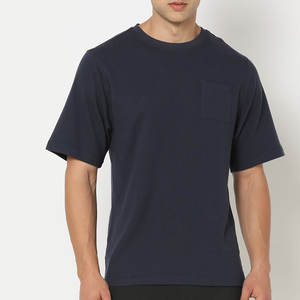 Vêtements de rue à la mode grande taille col rond personnalisé solide couleur unie T-shirt premium en gros coton fait Gym T-shirt - Product Image 2