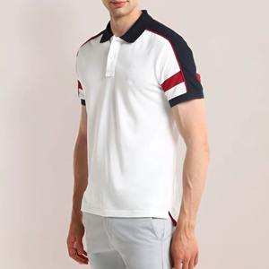 Bordado personalizado para hombre para camisa Spandex/algodón sólido tres colores costura transpirable verano Casual moda manga corta - Product Image 4