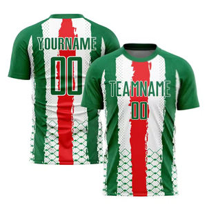 Maillot de football de haute qualité à col rond pour adultes, 100% polyester, séchage rapide, imperméable, logo personnalisé, découpe automatisée - Product Image 1