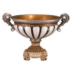 Vase à fleurs trompette or et blanc de créateur vintage décoration de table de mariage unique la plus exigeante pour l'approvisionnement de centres de table de mariage - Product Image 1