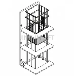 최고 품질 최고 서비스 3 톤 12m 2*2m 테이블 사이즈 소형 유압 화물 엘리베이터 소형화물 엘리베이터 가격 리프트