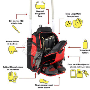 Vente en gros de sacs de baseball légers Sacs de baseball Offre Spéciale à bas prix Conception unique Sacs de baseball de couleur personnalisée - Product Image 3