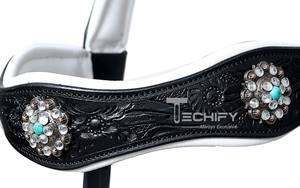 Brida de cuero sin bocado para caballo, tipo sidepull, para doma y equitación western, con pechopetral, equipo y accesorios para caballo - Product Image 3