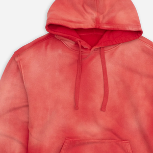 Sun Faded Washed <b>Red</b> <b>Hoodie</b> Oversized Pullover Cotton Casual Streetwear Hooded Sweatshirt <b>For</b> Men <b>Women</b> Custom Logo OEM Hoodies - Product Image 3