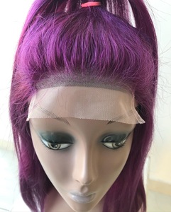 Soyeux Doux 4x4 Violet Droite Cuticule Aligné Raw Remy Vierge Vendeurs Humain En Gros Temple Indien 100% Perruque De Cheveux Non Transformés - Product Image 6