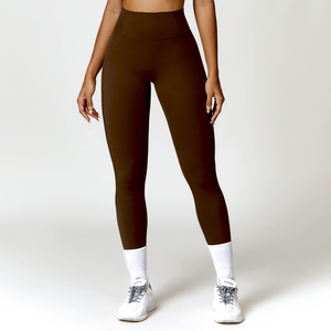 In Stock Knitted Sweat-Wicking Yoga Pants Sexy <b>Seamless</b> <b>Leggings</b> Eco-friendly Gym Wear - Product Image 5