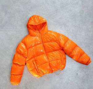 Veste matelassée brillante pour homme de style streetwear de haute qualité 2024, patchwork, 100% laine, personnalisée, style high street - Product Image 4