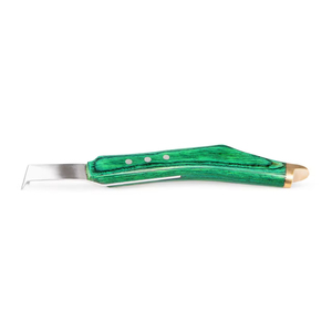 Cuchillo para Cascos para Zurdos, Instrumentos Veterinarios con Doble Filo, Mango de Madera, Cuchillo Reutilizable para Recortar Cascos - Product Image 4