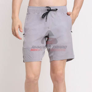 Servicio OEM al por mayor pantalones cortos informales para hombre de diseño personalizado nueva llegada 100% algodón ropa para adultos con cintura elástica patrón sólido - Product Image 1