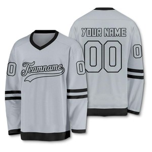 เสื้อเจอร์ซีย์ฮ็อกกี้น้ำแข็งมืออาชีพผ้าโพลีเอสเตอร์ระบายอากาศได้ดีรุ่นพัดลมออกแบบโลโก้ได้ตามต้องการทนทาน - Product Image 4