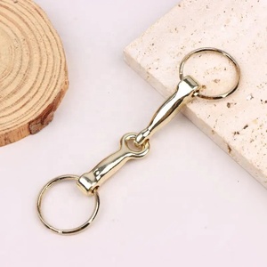 พวงกุญแจรูปบิตม้าแบบเชื่อมต่อเดี่ยว พวงกุญแจรูปบิตม้าแบบ Snaffle Bits พวงกุญแจรูปบิตม้าแบบ Snaffle Bits แบบมีช่องว่าง พวงกุญแจโลหะผสมรูปบิตม้า - Product Image 5