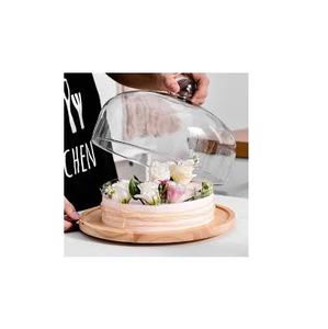 Plateau à gâteaux en bois sur mesure, présentoir à pâtisserie, en bambou, pour forme ronde, pour poli à la main, 1 pièce - Product Image 2