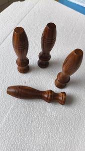 Custom Made Eco-Friendly <b>Wooden</b> Semicircle <b>Handles</b> Laser Engraved Logo Contemporary Design Polished Plating for Kitchen Drawer - Product Image 3