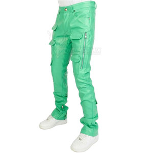 Pantalon en cuir véritable pour homme, faible MOQ, vente chaude, bonne qualité, prix raisonnable, logo personnalisé - Product Image 2