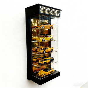 علبة عرض سيارة دييكاست فاخرة مع ضوء لغرفة تجميع العجلات الساخنة - Product Image 5