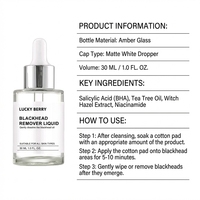 Exfoliant pour points noirs à 2% d'acide salicylique, 30 ml, éliminateur de cellules mortes, liquide exfoliant, gel exfoliant