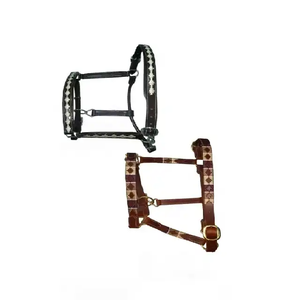 Haute qualité de confort anglais selle cheval licou Portable réglable rembourrage en cuir matériel en laiton prix de gros Nylon chaud - Product Image 1