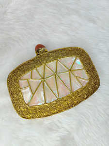 Support mobile MOP & laiton Embrayage Sac à bandoulière Stone Work Ladies Party Ware Bag vente chaude à Dubaï à un prix raisonnable - Product Image 2