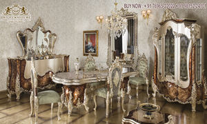 Ensemble de meubles de salle à manger de Style moderne, ensemble de Table à manger en bois artisanal à vendre, ensemble de salle à manger en métal sculpté à la main - Product Image 5