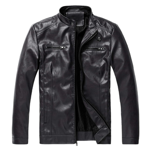 Chaqueta de motorista de armadura CE desgastada de motocicleta de cuero clásico para hombre de alta calidad - Product Image 1
