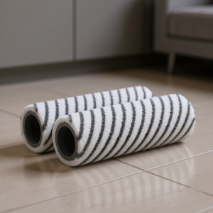 Juego de Rodillos de Microfibra para Limpieza de Pisos Blanco y Negro 2 055 021 0 para Mopa de Microfibra Karcher - Product Image 3